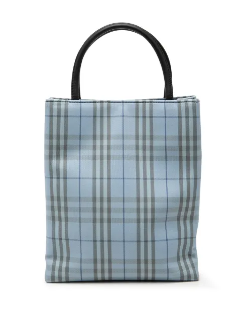 Burberry Pre-Owned 2000-2017 House Check Canvas handbag Blue 00FUOHV54BOU3FQH