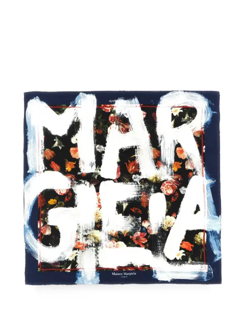 Maison Margiela floral-print silk scarf Black S51TF0052M3605