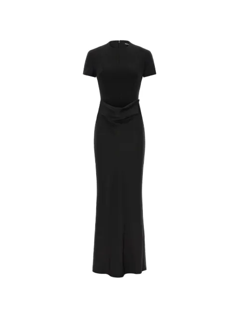 ROTATE BIRGER CHRISTENSEN draped panelled maxi dress Black 116234100100