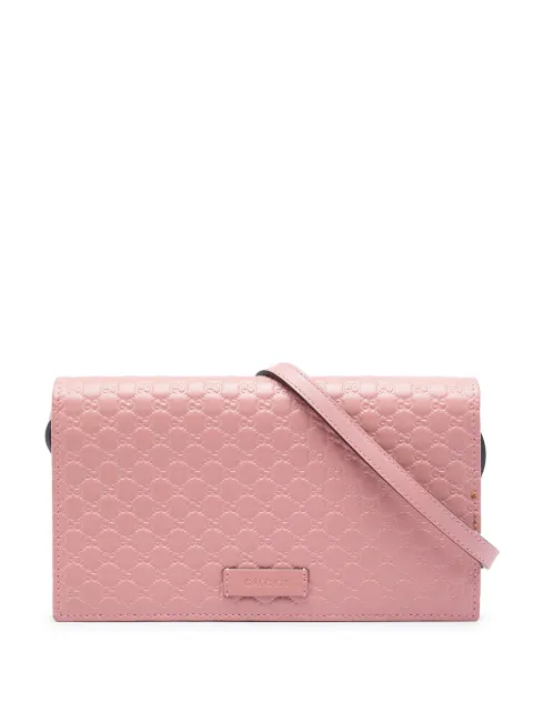 Gucci Pre-Owned 2000-2015 Microguccissima Wallet on Strap crossbody bag Pink XC6SIJI603EF509T