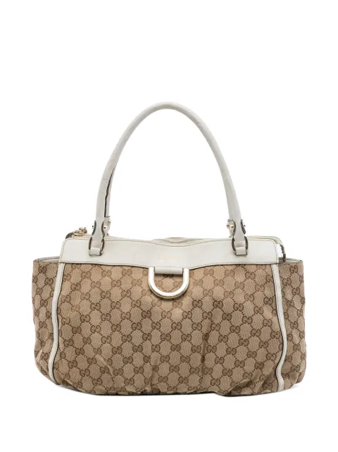 Gucci Pre-Owned 2016-2026 GG Canvas Abbey D Ring tote bag White WBYY9W1STT5169YE