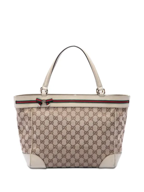 Gucci Pre-Owned 2016-2026 GG Canvas Web Mayfair tote bag Neutrals HZN8TORY8Z3H9STP