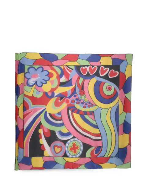 Mario Valentino Vintage Pop Art-print scarf Blue W15062632