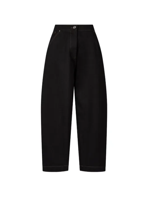 TOMBOY contrast-stitch cotton trousers Black 9106331108