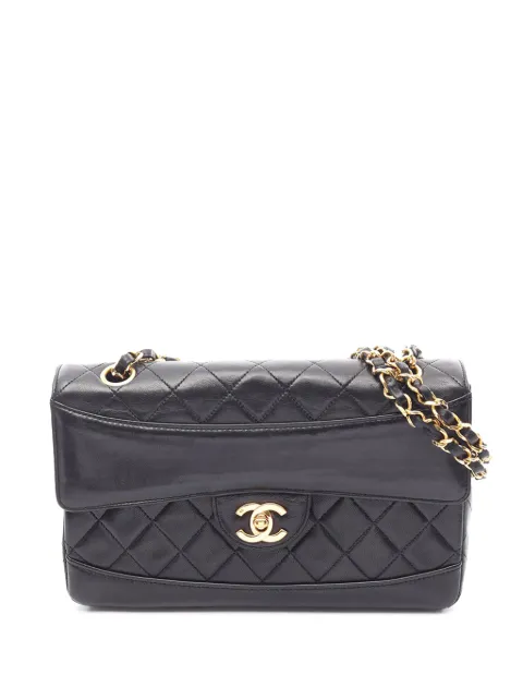 CHANEL Pre-Owned 2006-2008 CC Quilted Lambskin Single Flap crossbody bag Black 67RUSU7PNKUECD0U
