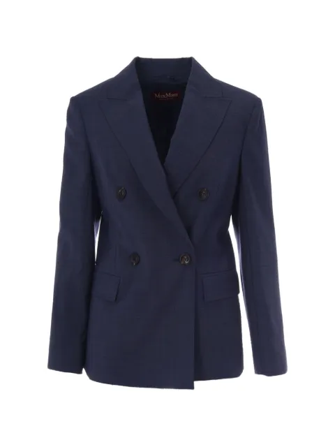 Max Mara double-breasted virgin-wool blazer Blue 2626046031600