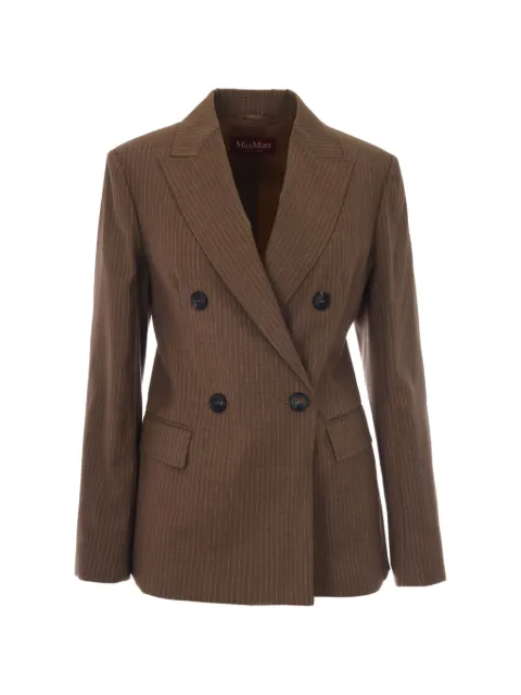 Max Mara pinstripe double-breasted blazer Brown 2626046031600
