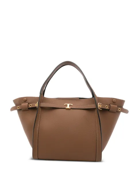 Tod's small T Signature leather tote bag Brown XBWTIMA0200WKA