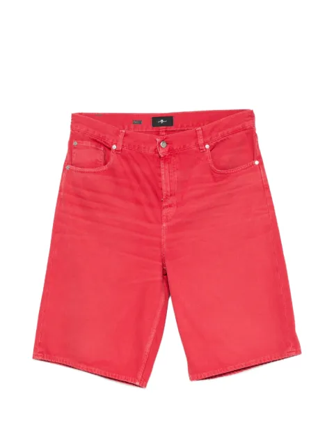 7 For All Mankind buttoned denim shorts Red 7TI00H11