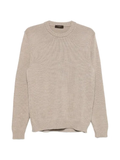 Zanone ribbed-knit crew-neck wool jumper Neutrals 810234ZR229