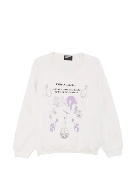 Enfants Riches Déprimés graphic-print distressed cotton sweatshirt Neutrals 020526