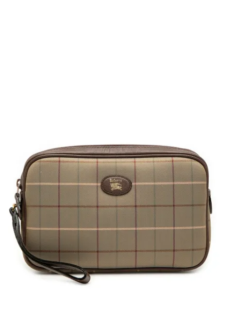 Burberry Pre-Owned 20th Century Vintage Check Canvas clutch bag Brown VXB1P2OKZSYTJF15