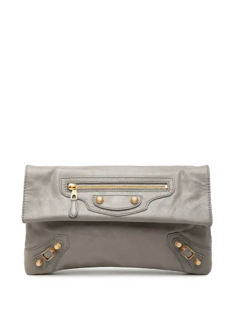 Balenciaga Pre-Owned 2014 Lambskin Motocross Giant 12 Envelope clutch bag Grey UNZ8K5I6LSUBBLPP