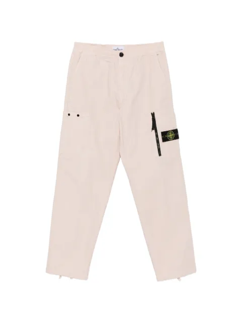 Stone Island logo-patch loose-fit cotton cargo pants Pink L2S153100015S0211