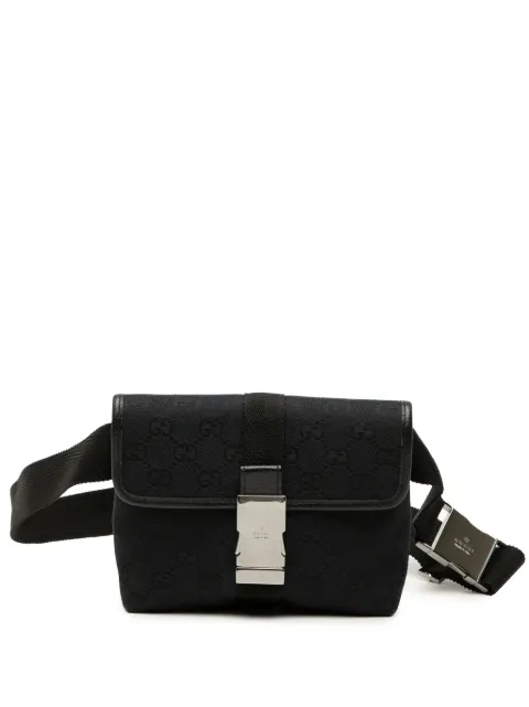 Gucci Pre-Owned 2000-2015 GG Canvas belt bag Black 9D9HGXTIQM71RH8T