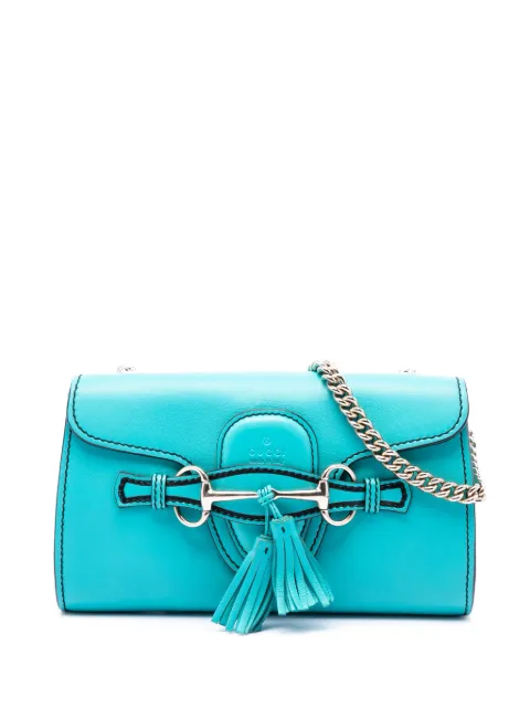 Gucci Pre-Owned 2016-2026 Mini Calfskin Emily crossbody bag Blue TOSN46UZJDXXEK7P