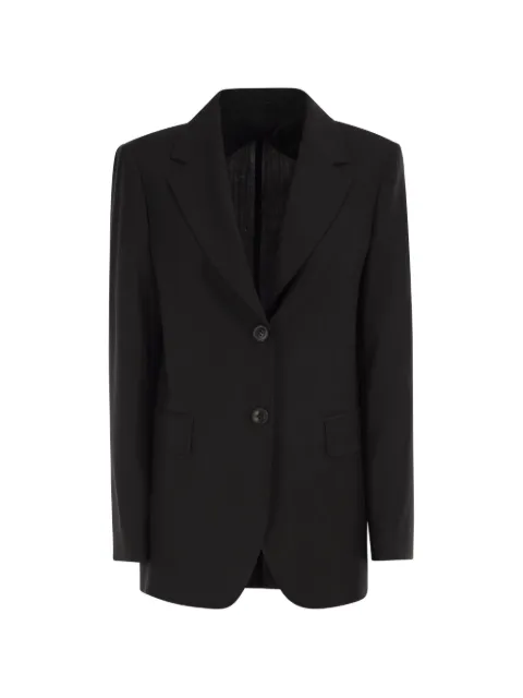 Max Mara single-breasted long-sleeve blazer Black 2626046021600