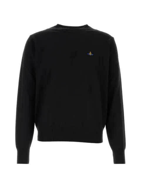 Vivienne Westwood Alex Orb-embroidered sweater Black 27010012Y001V