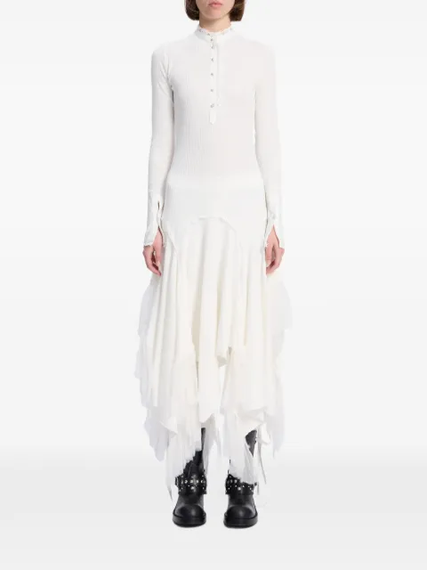 Ann Demeulemeester Tessie Serafino ruffled asymmetric dress White B0014520FA766