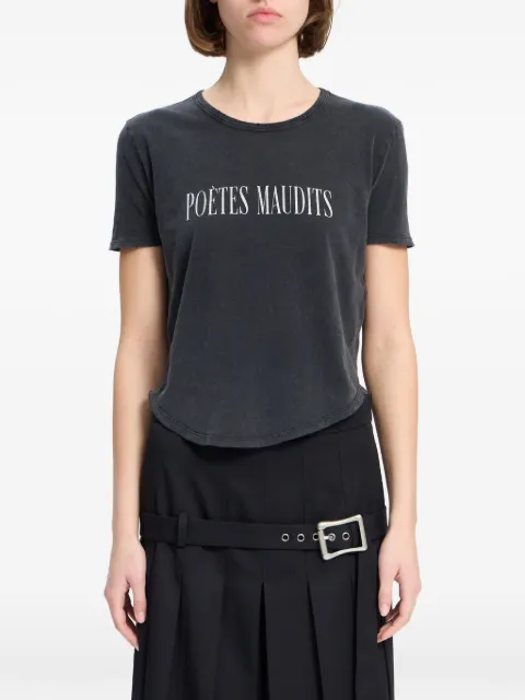 Ann Demeulemeester Floor Micro curved-hem T-shirt Black B0014483FA790