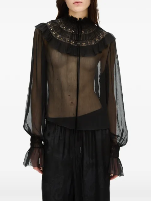 Ann Demeulemeester Palvi ruffle-collar blouse Black B0014416FA732