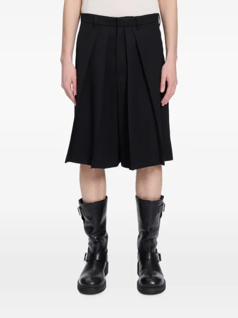 Ann Demeulemeester pleated wide-leg bermuda shorts Black B0014462FA761