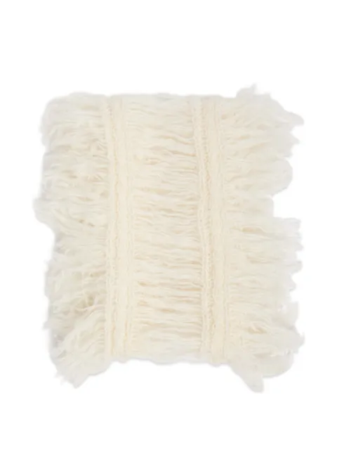 Ann Demeulemeester brushed-knit scarf White B0014549KN096