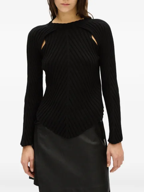 Ann Demeulemeester cut-out sweater Black B0014320KN085