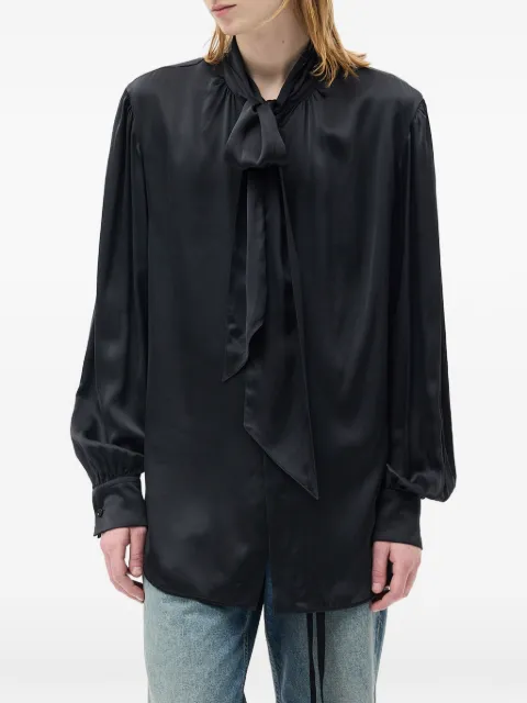 Ann Demeulemeester Runo bow-tie shirt Black B0014413FA134