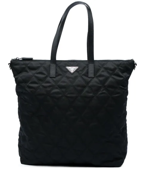 Prada Pre-Owned 2013-2026 Impuntu Tessuto satchel Black 0ISXSHEAO5YT7UFX