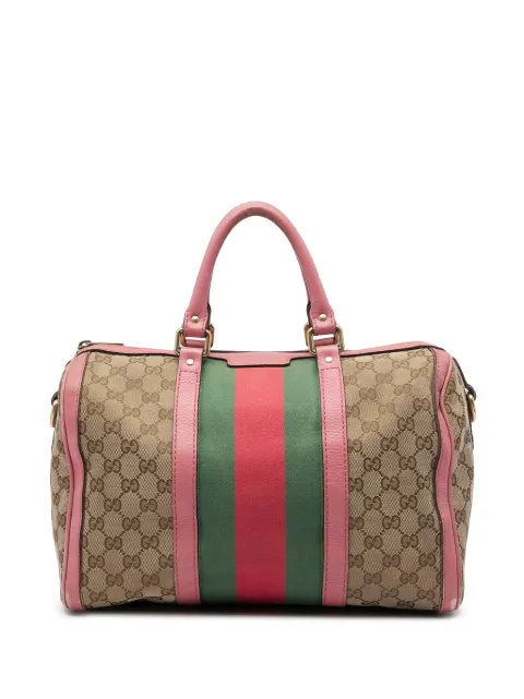 Gucci Pre-Owned 2016-2026 Medium GG Canvas Web Joy Boston Bag satchel Neutrals 12DYBNRVVP6EJUAA
