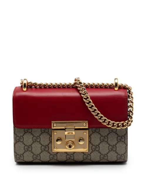 Gucci Pre-Owned 2016-2026 Small GG Supreme Padlock crossbody bag Red 88MT77WZ852312R1