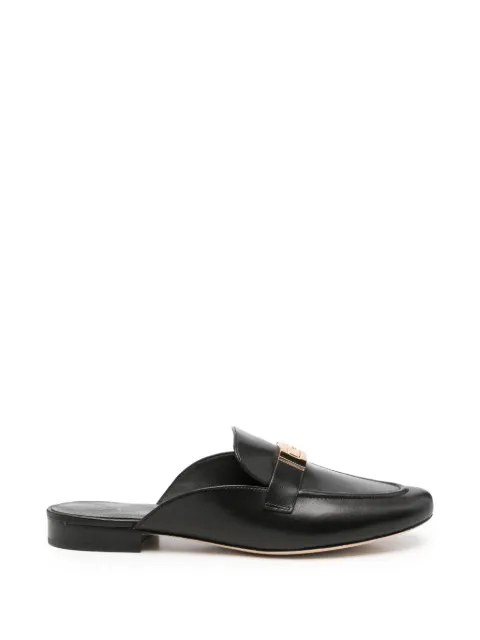 Tory Burch Leelee logo-plaque mules Black 184165