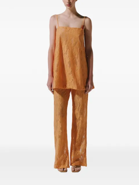 Baobab Porto lace-fabric flared trousers Orange 6160867
