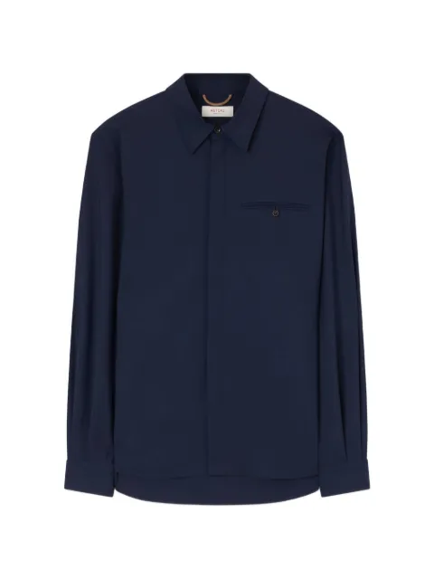 RETORI chest-pocket long-sleeve shirt Blue 04MFATO015LU03