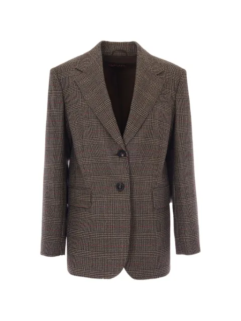 Max Mara check-pattern wool blazer Brown 2626046041600MSTALCA001