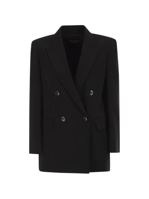 Max Mara double-breasted peak-lapel blazer Black 2626046045600