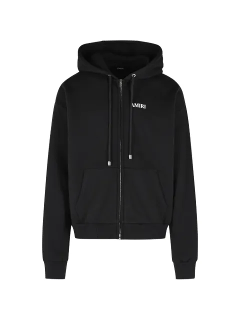 AMIRI relaxed zip up hoodie Black AM326JR022