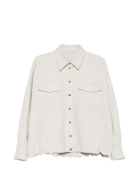 Brunello Cucinelli buttoned flap-pocket jacket White MD565B3N06C6639