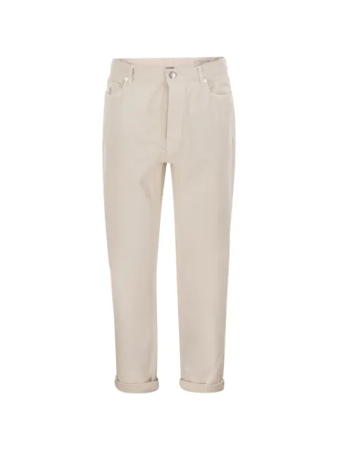 Brunello Cucinelli five-pocket tapered-leg jeans White M237PO2090C7506