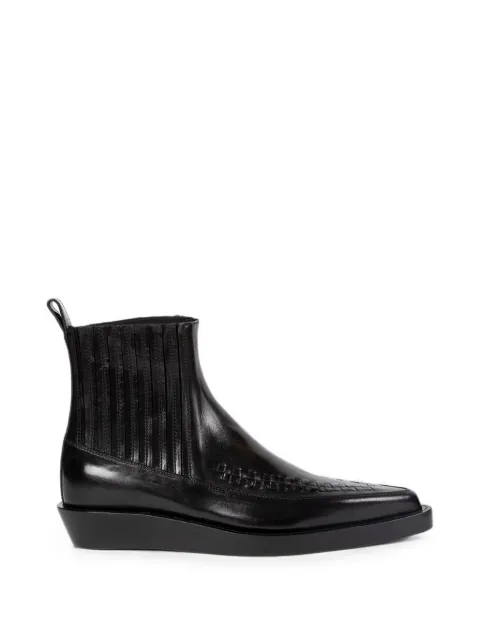 Ann Demeulemeester Ro woven-detail chelsea boots Black B0014392