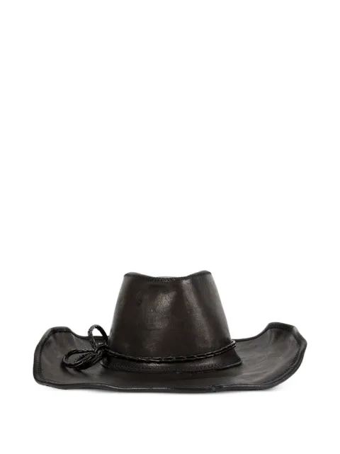 Ann Demeulemeester grained-leather cowboy hat Black B0014379LT137