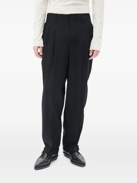 Ann Demeulemeester Agdar pleated tapered trousers Black B0014259FA558