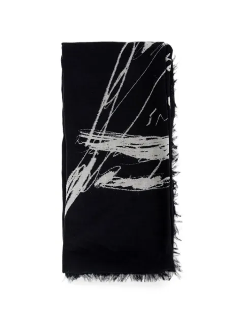 Ann Demeulemeester Vesta Lovers-print scarf Black B0014350FA593