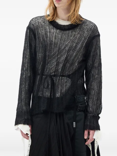 Ann Demeulemeester Levar open-knit sweater Black B0014325