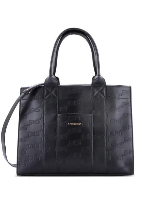 Balenciaga Pre-Owned Hardware Embossed Leather Small tote bag Black YLBCCCBUCR2XN2QU