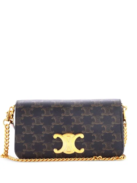 Celine Pre-Owned Multipochette Flap Bag Triomphe Coated Canvas crossbody bag Brown YPQOIAA96RUYEG57