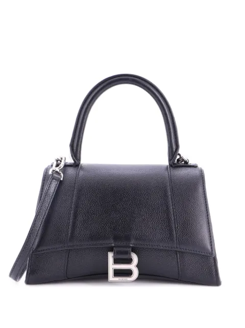 Balenciaga Pre-Owned Hourglass Top Handle Bag Leather Small satchel Black KLJKH2LJNTDH3CNV