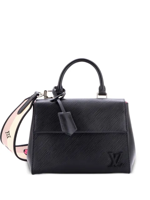 Louis Vuitton Pre-Owned Cluny Top Handle Bag Epi Leather Mini satchel Black 8P5RMIJY6MGCI6EE
