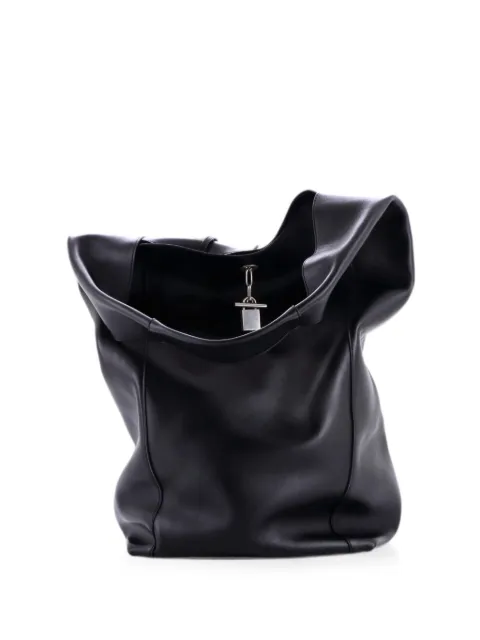 Saint Laurent Pre-Owned Tanger Leather tote bag Black JWYEF4A1RXTM1EF8